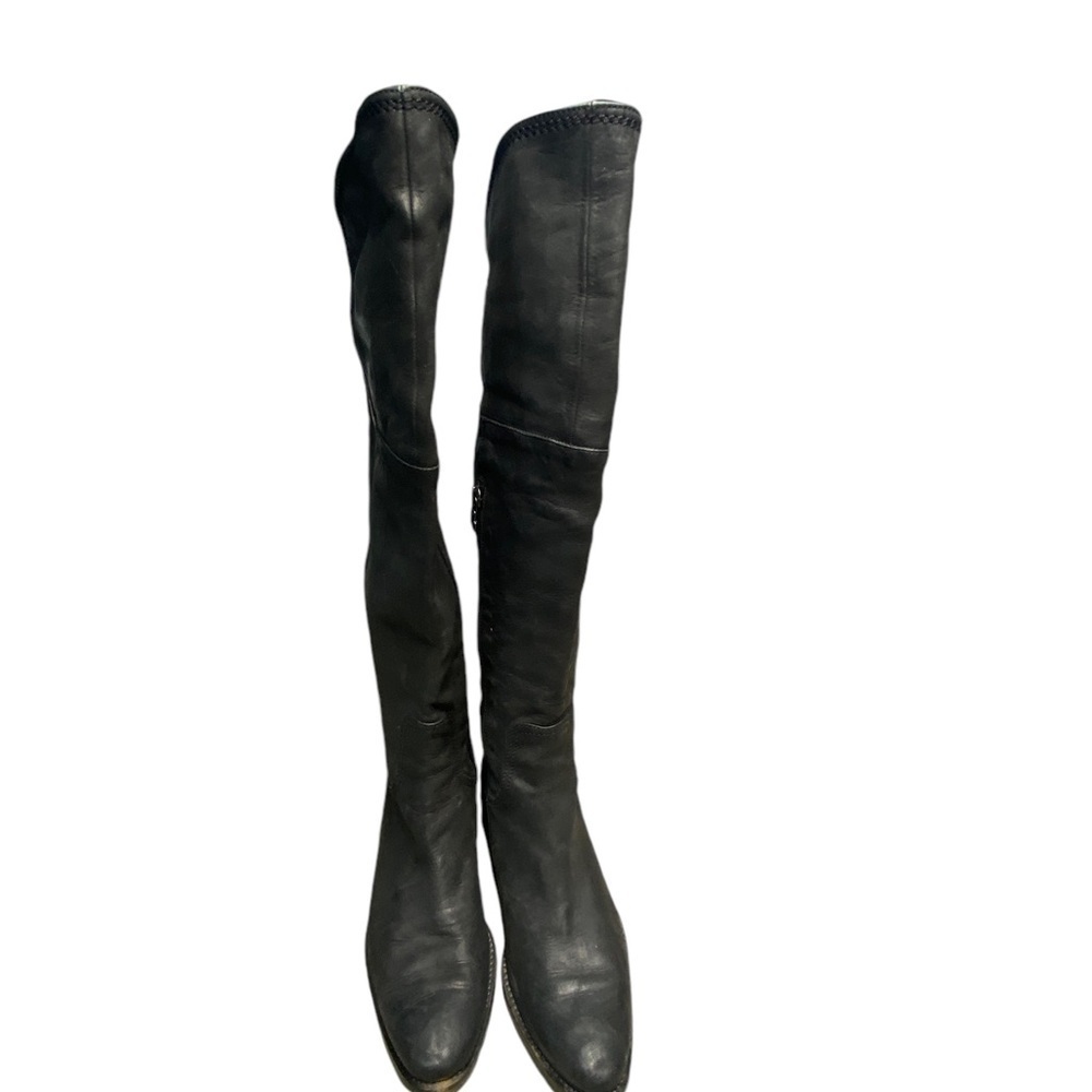 Alberto Fermani Black Leather knee high boots Size 8.5 - Picture 4 of 8